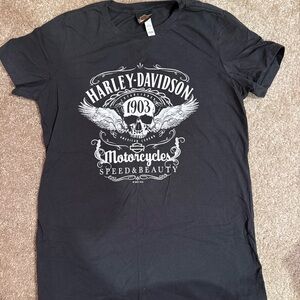 Harley-Davidson Black Skull Graphic Tee